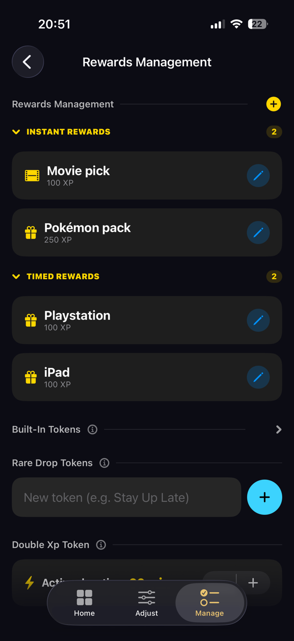 Rewards you set
